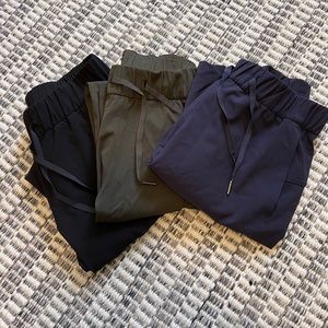 Set of 3 Lululemon on the fly pants